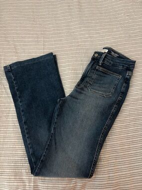 Good American Good Curve Bootcut Dark Blue Straight Jeans